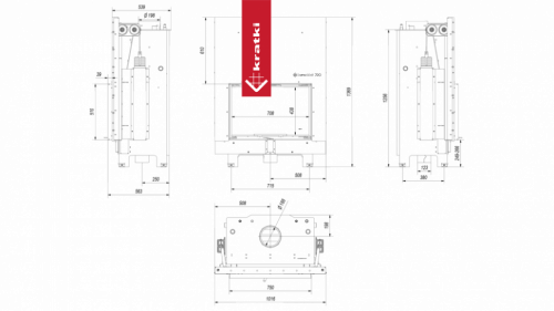 Топка с теплообменником Kratki PRO MBO/PW/15/G/W гильотина фото 6