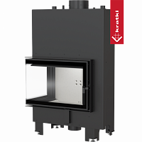 Топка с теплообменником Kratki PRO MBM/PW/10/L/BS/W угловое стекло слева
