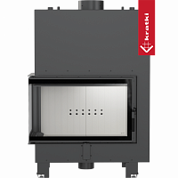 Топка с теплообменником Kratki PRO MBO/PW/15/L/BS/W угловое стекло слева