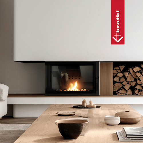 Топка с теплообменником Kratki PRO MBM/PW/10/L/BS/W угловое стекло слева фото 5