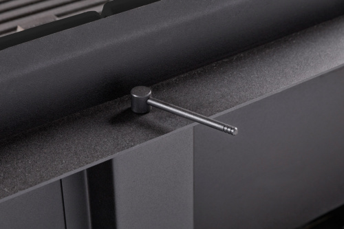 Каминная топка Экокамин ДЕЛЬТА 800 B три стекла принтинг черный шамот фото 8