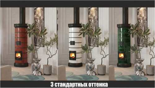 Печь отопительная "БАЛТИЙСКАЯ" в гладком изразце фото 2