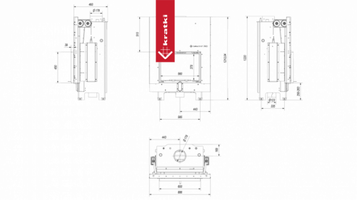 Топка c теплообменником Kratki PRO MBM/PW/10/G/W фото 6