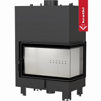 Топка с теплообменником Kratki PRO MBO/PW/15/P/BS/W угловое стекло справа