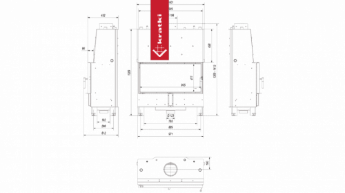 Топка с теплообменником Kratki PRO LUCY/PW/20/W двойное стекло фото 10